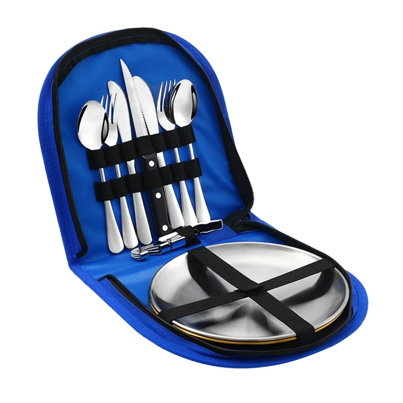 

Набор столовых приборов из нержавеющей стали с сумкой-органайзером