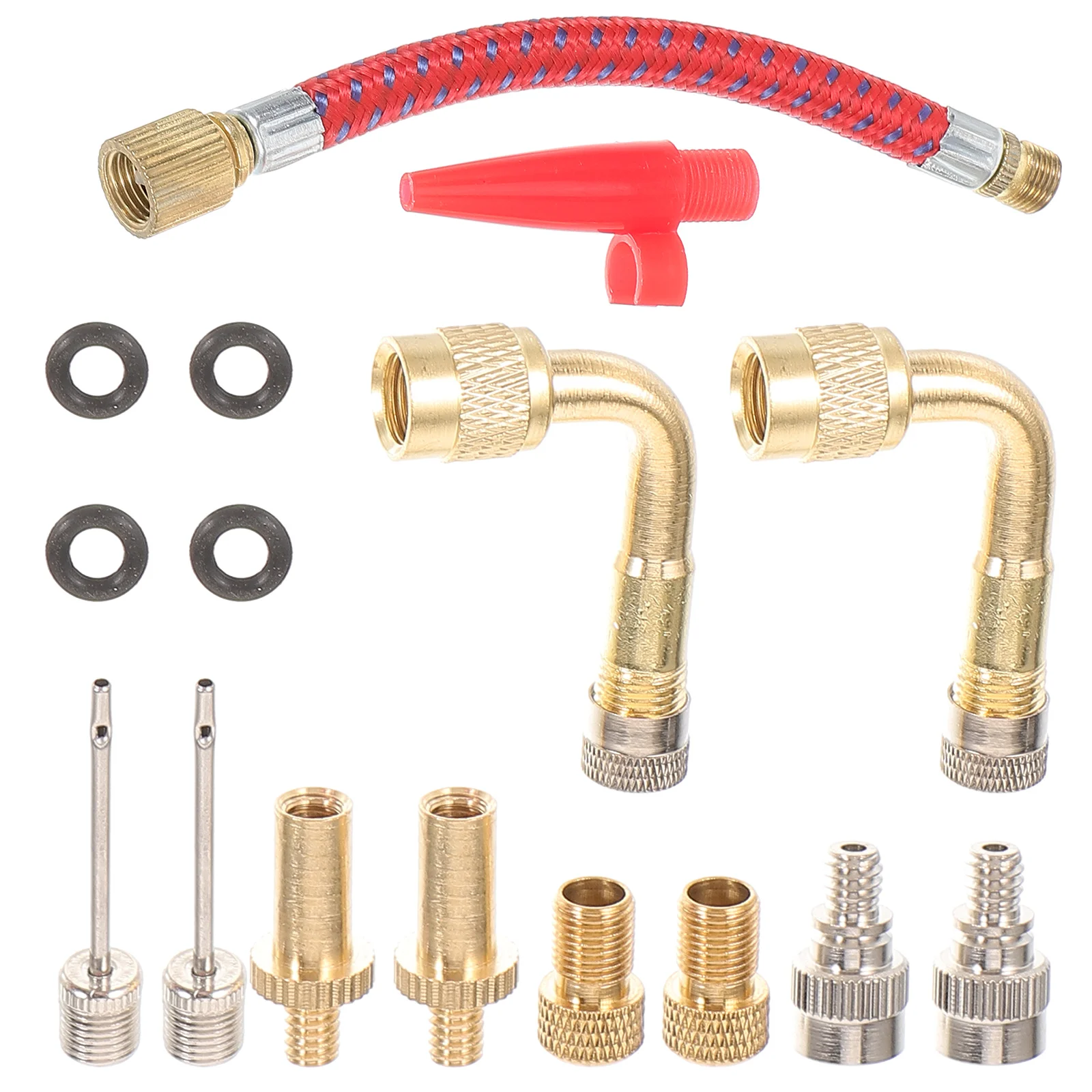 

Bicycle Accessories Air Input Connector Bagged Pump Needle Inflation Compressor Alloy Ball Extension Tube