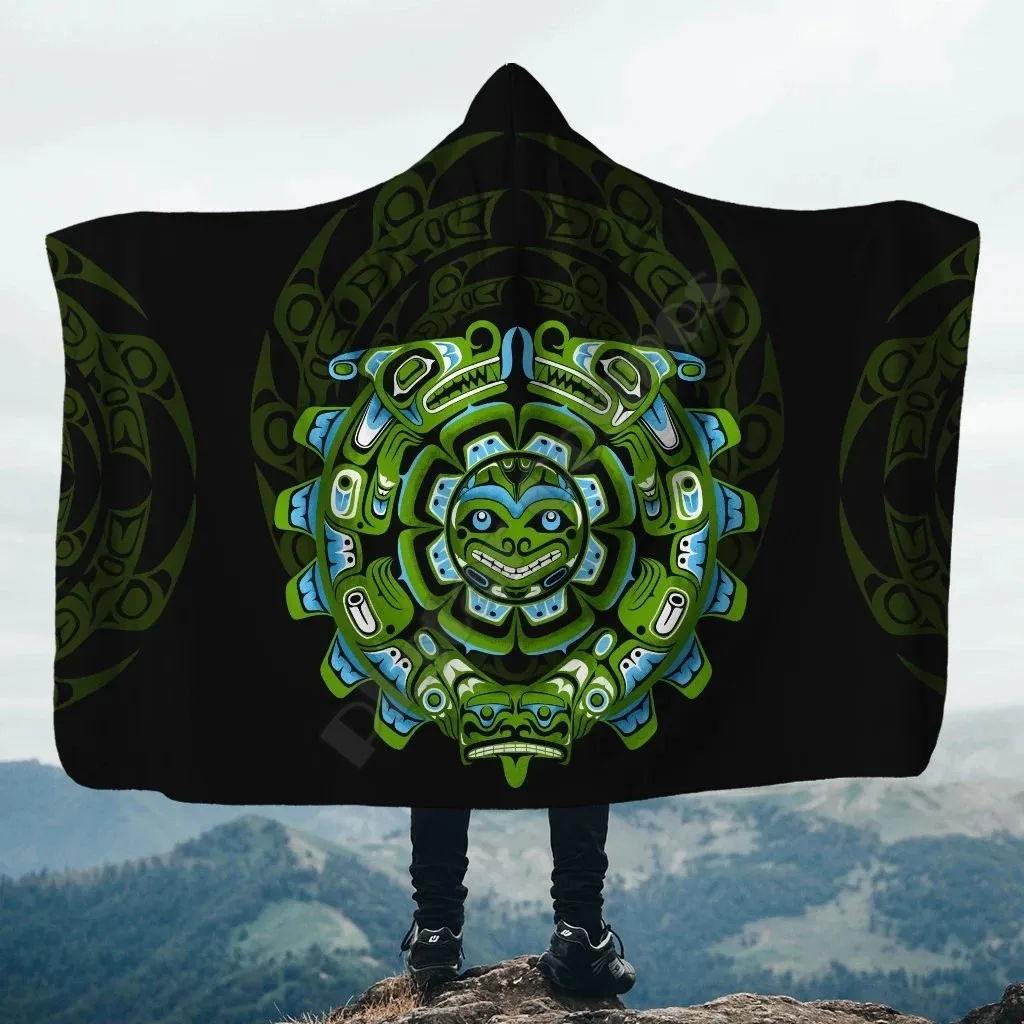 

The Sea Serpent Native 3D All Over Printed Wearable Blanket Adults For Kids Various Types Hooded Blanket Fleece blanket