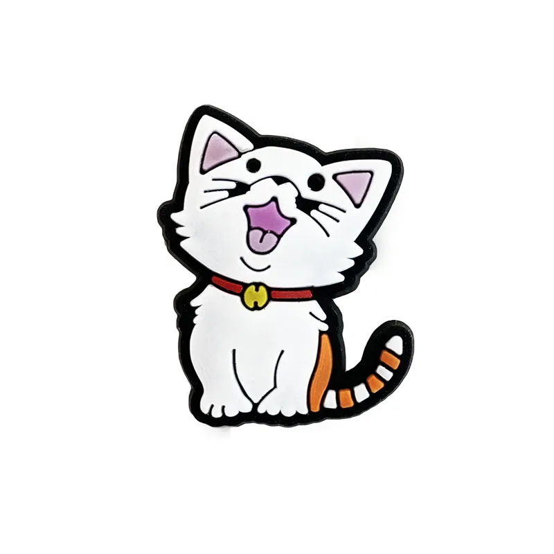 25pcs Fashion Anime Cute Halloween Cat Shoe Charms For Croc Sandals Unisex Shoe Decoration Kids Party Gifts