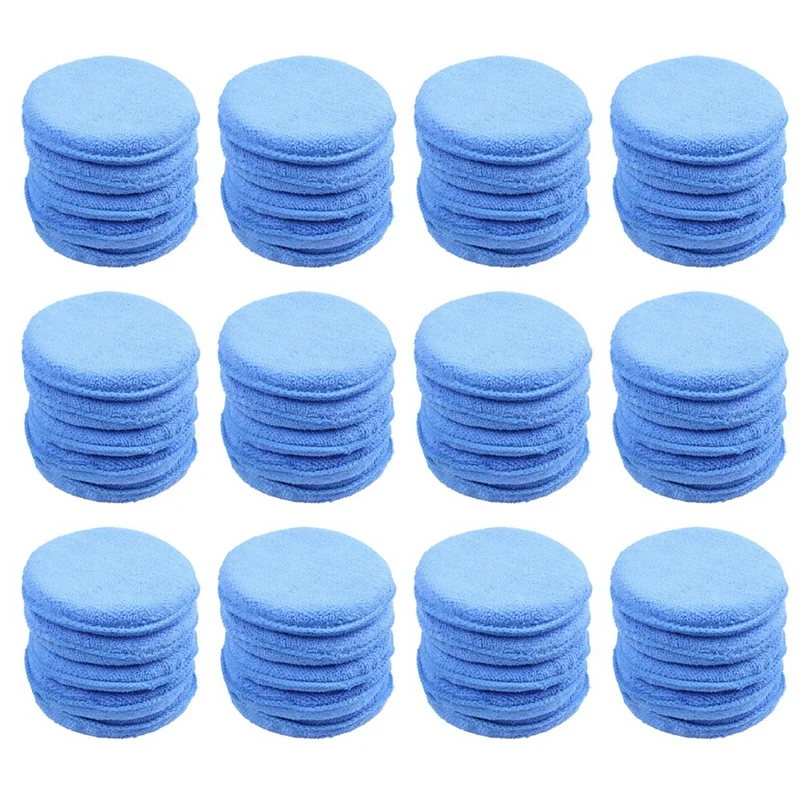 

60X Car Waxing Polish Microfiber Foam Sponge Applicator Cleaning Detailing Pads