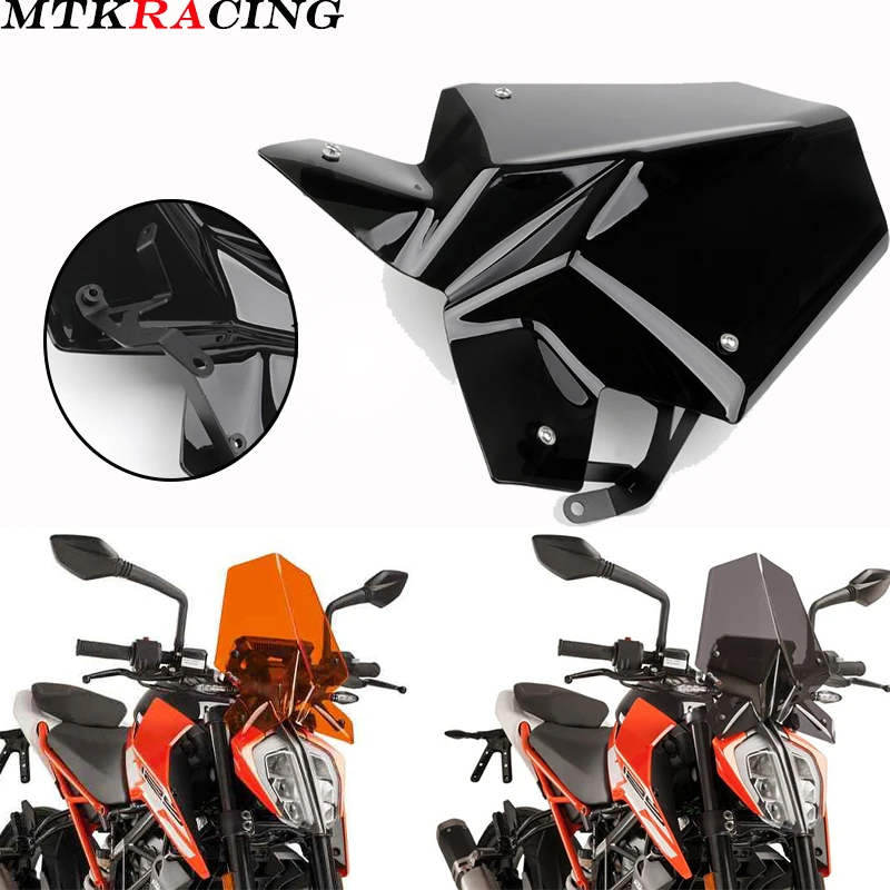 

For KTM Duke125 Duke200 Duke250 Duke390 17-20 Motorcycle Windshield Windshield Cover Windshield Deflector Motorcycle Deflector
