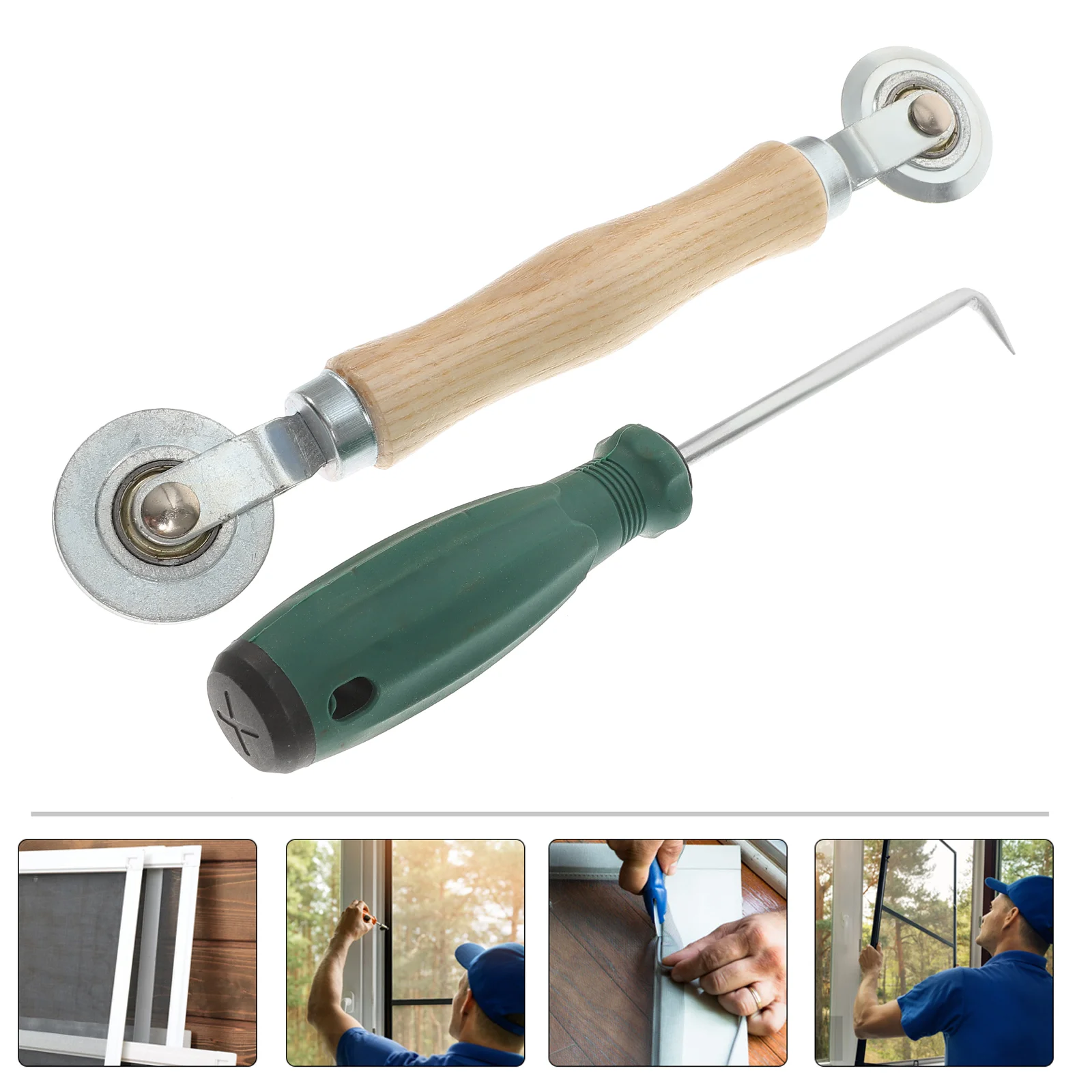 

Screen Tool Window Roller Kit Repair Remover Hook Spline Installation Mesh Rolling Accessories Bearingtools Retainer