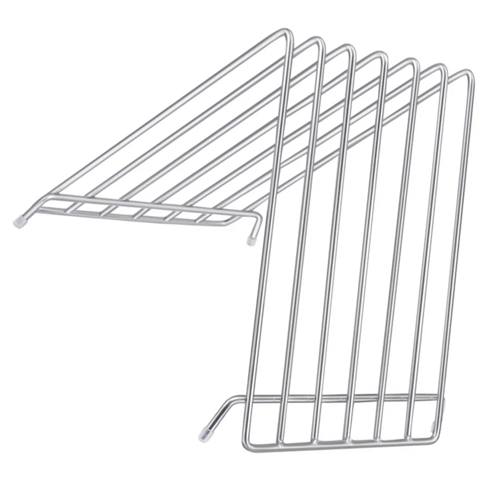

Board Cutting Rack Holder Organizer Countertop Chopping Stainless Steel Metal Stand Pot Lid Kitchen Cabinet Plate Cookware Cut