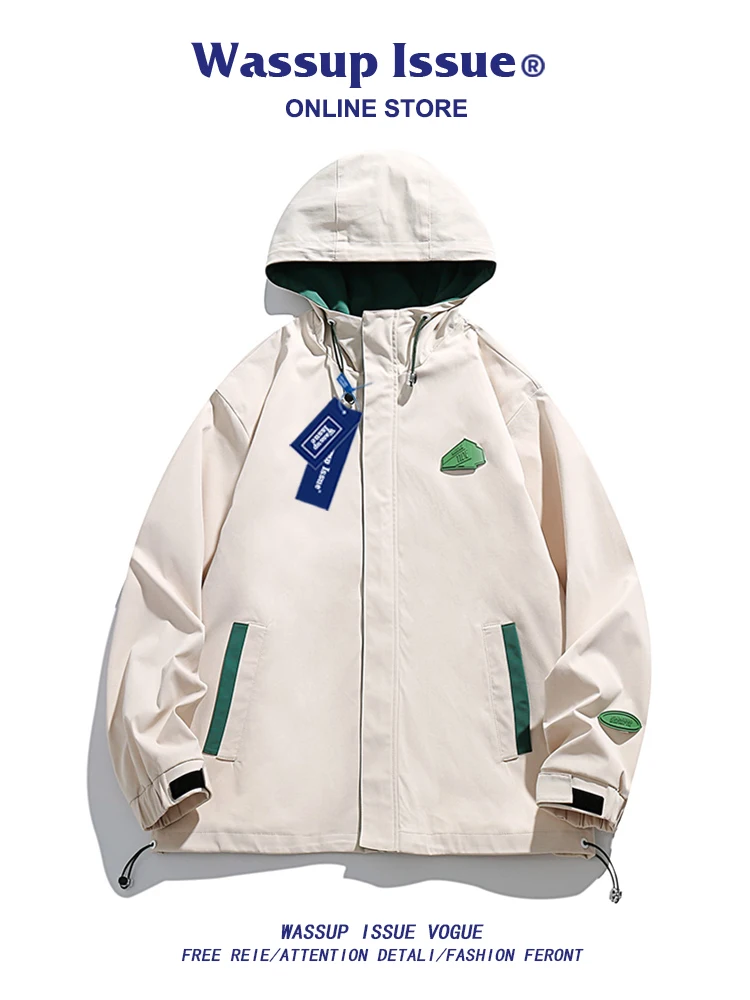 Wassup темы простая однотонная куртка мужская Свободная Повседневная Верхняя