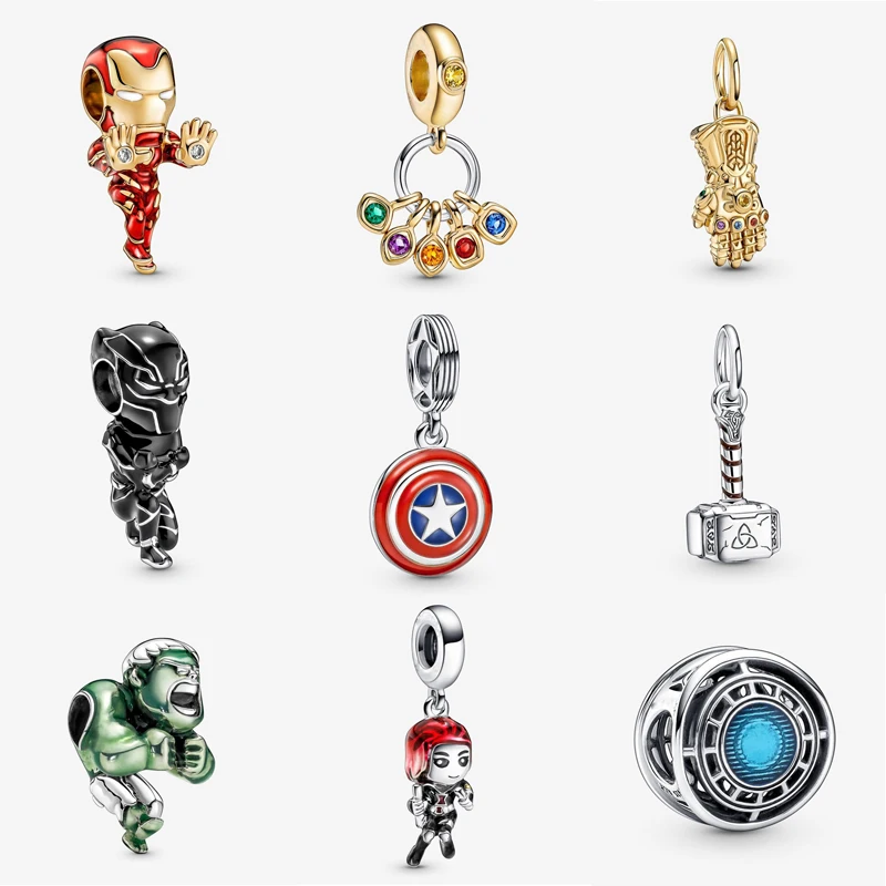 

New Fashion Charm Original Anime Robot Shield Hammer Beaded Fit Original Ladies Bracelet Jewelry Gift