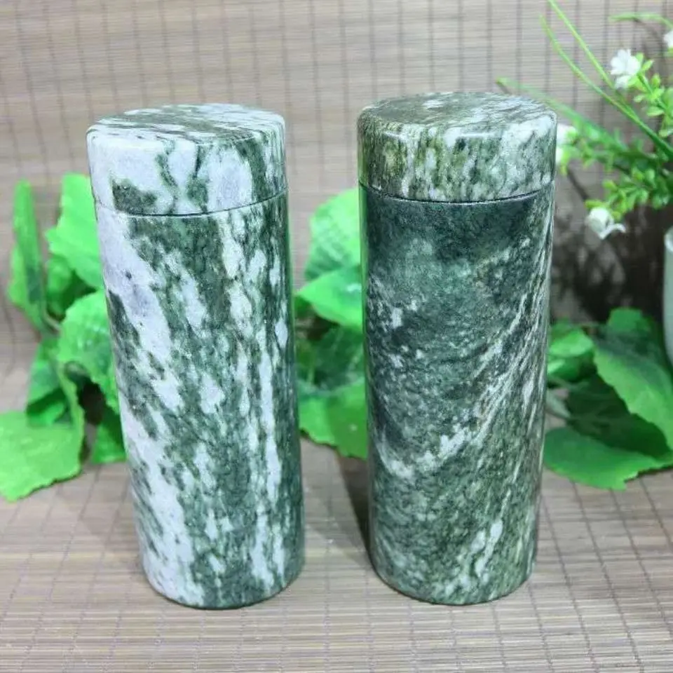 Натуральная Нефритовая чайная чашка прямые чашки для воды кофейная кружка