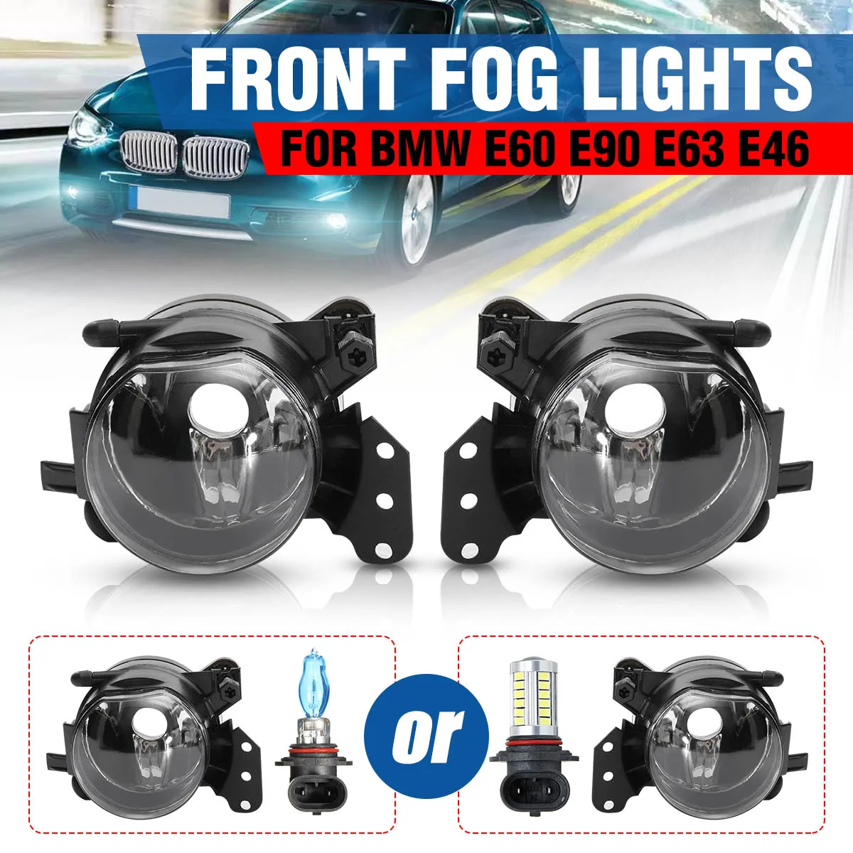 

2 шт., противотуманные фары для BMW E60 E90 E63 E46 323i 325i 525i