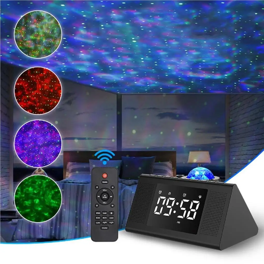 

Clock Professional Smart Projection Lamp Adjustable Remote Control Digital Alarm Clocks Sleep Aid FM Radio Clock