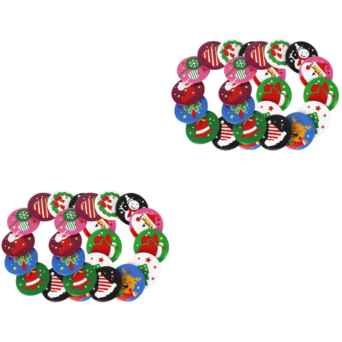 

48 pcs Tinplate Badge Christmas Badge Brooch Kids Gift Badge Christmas Giveaways Christmas Badge Christmas Tinplate Badge