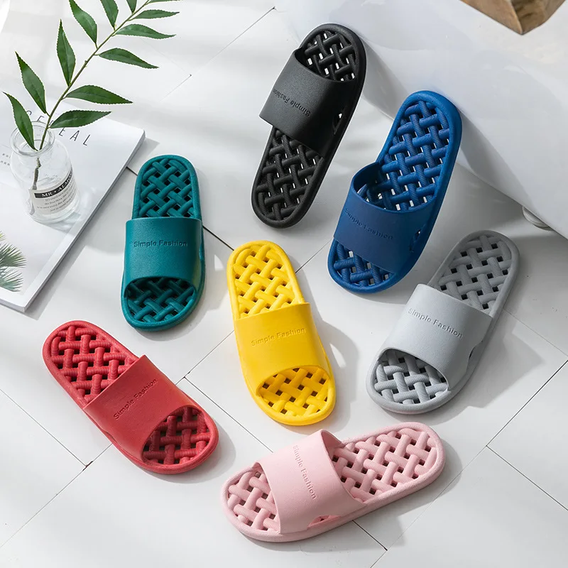 New Unisex Slippers Women Men Shoes Summer Bathroom Slipper Couple Indoor Sandals Fashion Home Slippers Non-slip Floor Flip Flop