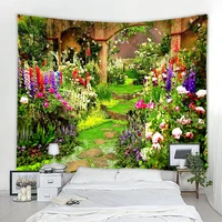 3d sunny garden landscape decorative tapestry mandala boho hippie wall decor tapestry home decor tapestry
