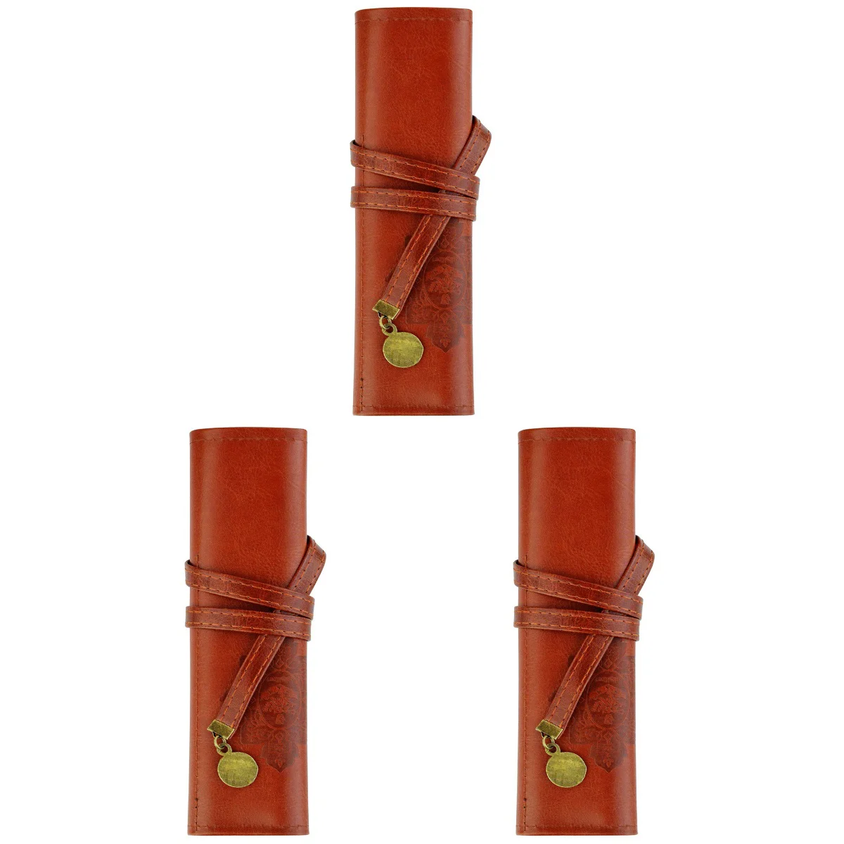 

Roll Stationery Pen Case Bag Multi Storage Wrap 3pcs for Earphones Craft Work Study Tool Organizer