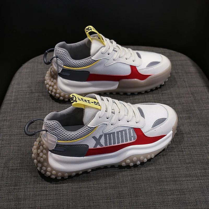 

Ladies Casual Shoes Ladies Sneakers PU Breathable Mesh Non Slip Color Matching Low Cut Round Shape Women Shoes Flats Shoes