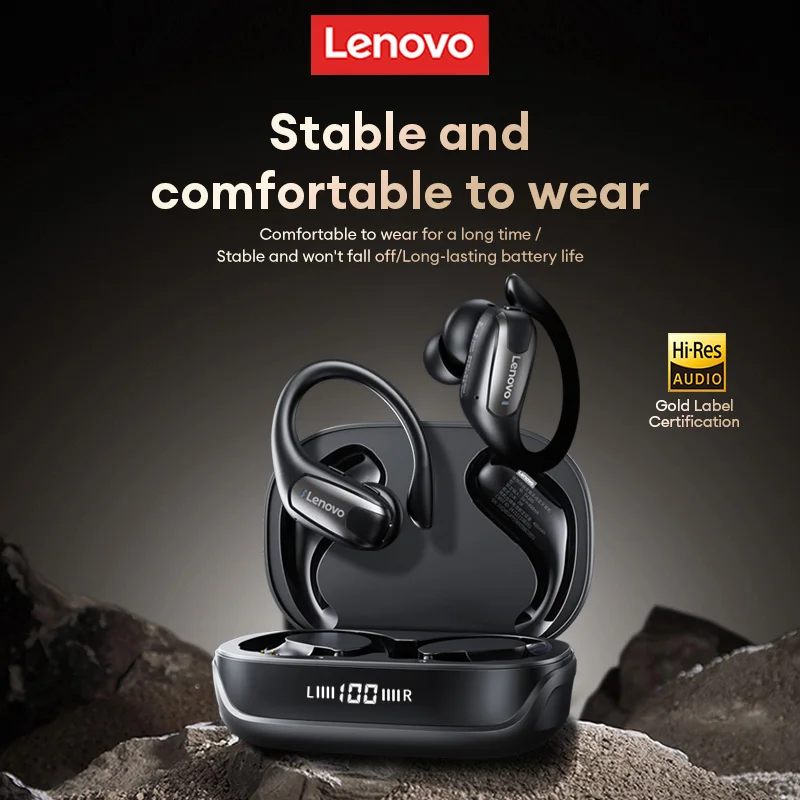 Фото Lenovo EA305 OWS Беспроводные наушники Bluetooth V5.4 Длительные наушники Водонепроницаемые спортивные наушники LP75 Игровые наушники №2