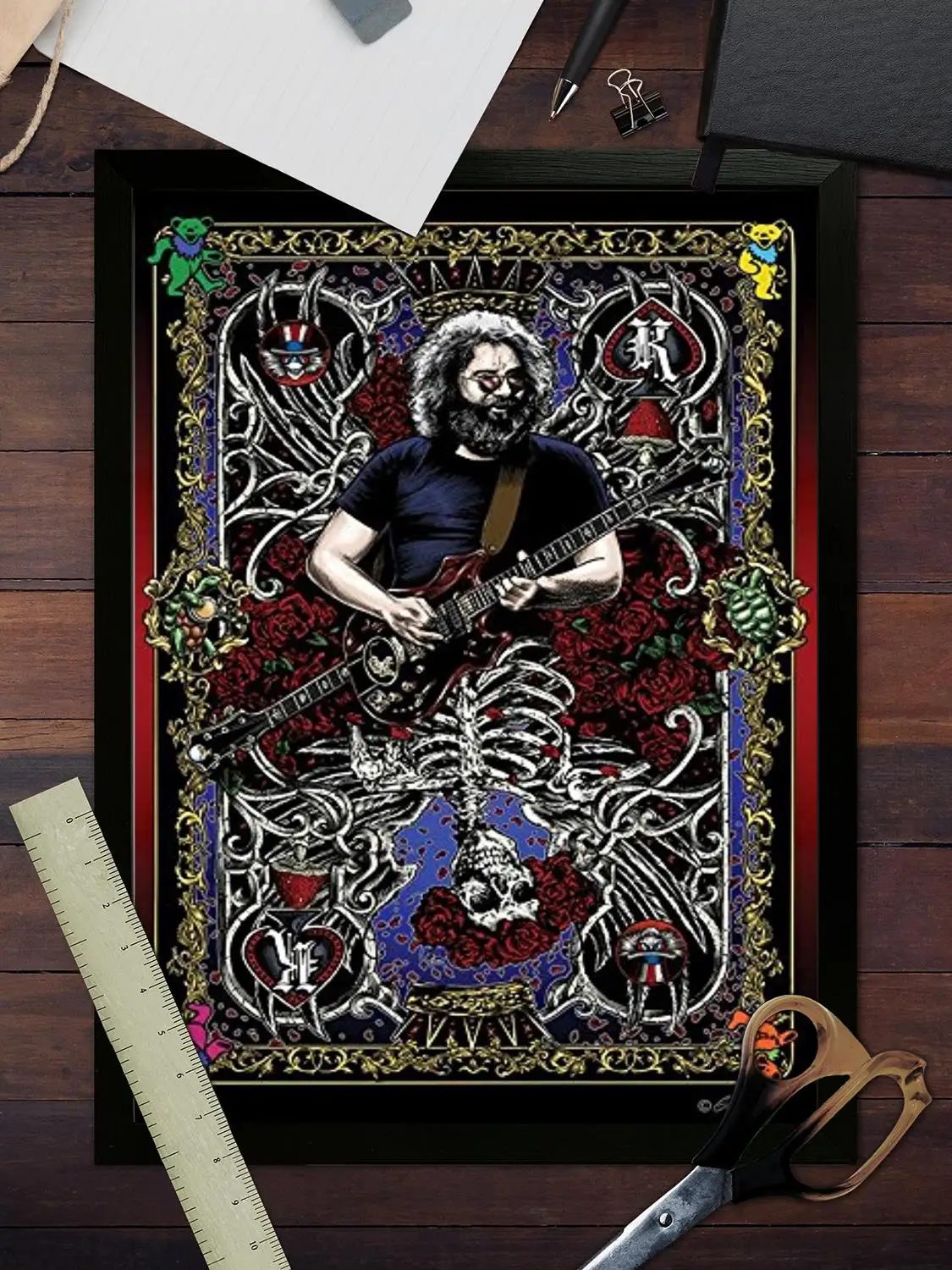 Художественный постер Джерри Гарсия на холсте