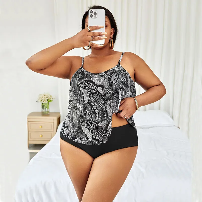 Новинка женская одежда для плавания с рюшами купальный костюм 2023 комплекты