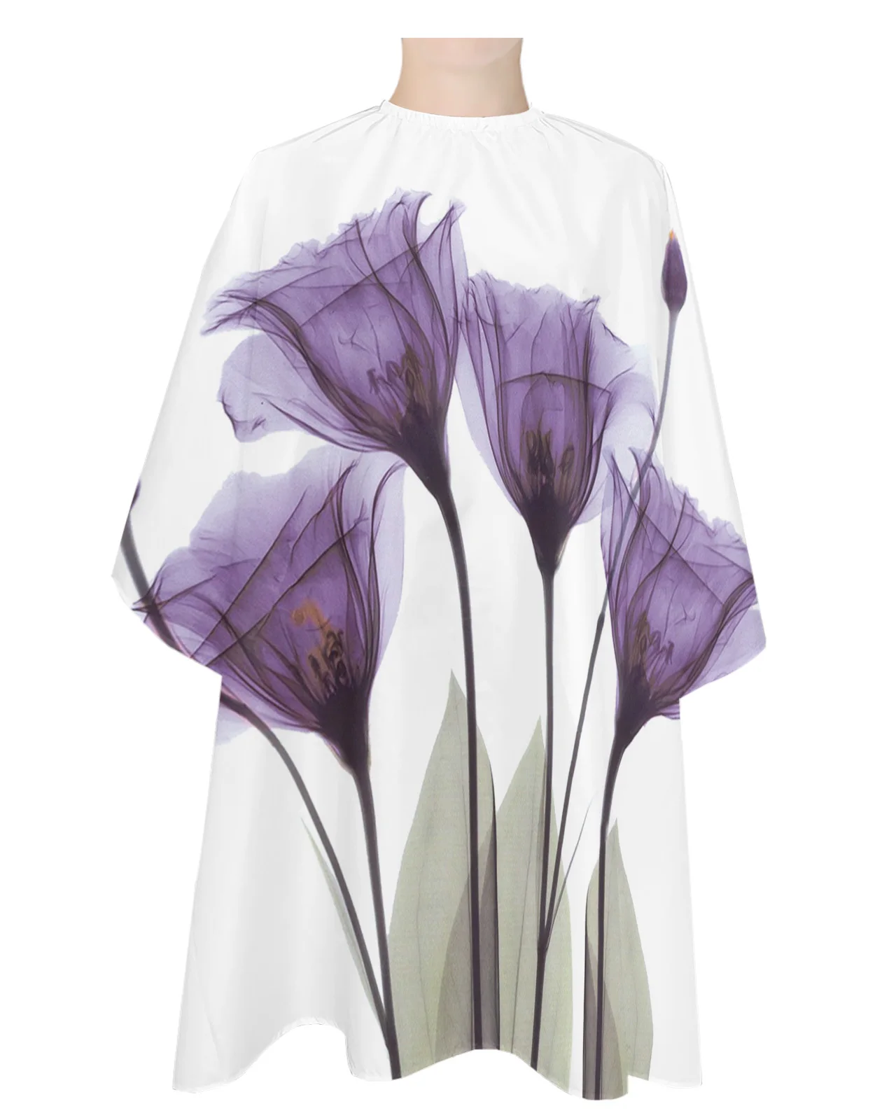 

Pastoral Purple Flower Abstract Barber Apron Waterproof Beauty Salon Hairdressing Apron Hairdresser Cape Apron