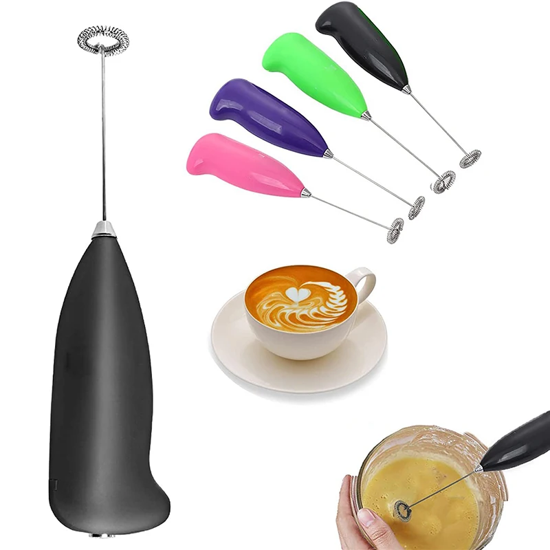 

Handheld Electric Whisk Cream Frother Mini Stainless Steel Handle Milk Coffee Stirrer Kitchen Baking Supplies