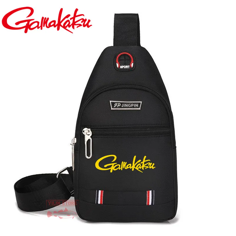 

Gamakatsu Outdoor Chest Bag Men Women Single Shoulder Fishing Bags Waterproof Leisure Multi Function Backpacks Fishing Gear Kit
