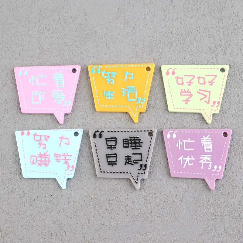 10 шт. винтажные китайские этикетки желаний подвески из смолы с отверстием для