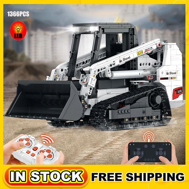 

City Rc Engineering Truck Track Loader Car Building Blocks App Remote Control Bulldozer Vehicle Moc Bricks Boys Toys