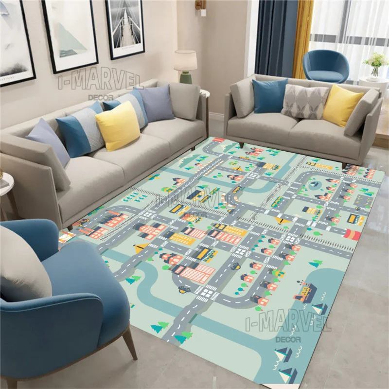 

Children's Crawl Game Flannel Carpet Comfortable Aesthetics Moderne Home Dekoration Suitable For Living Room Bedroom Doorway