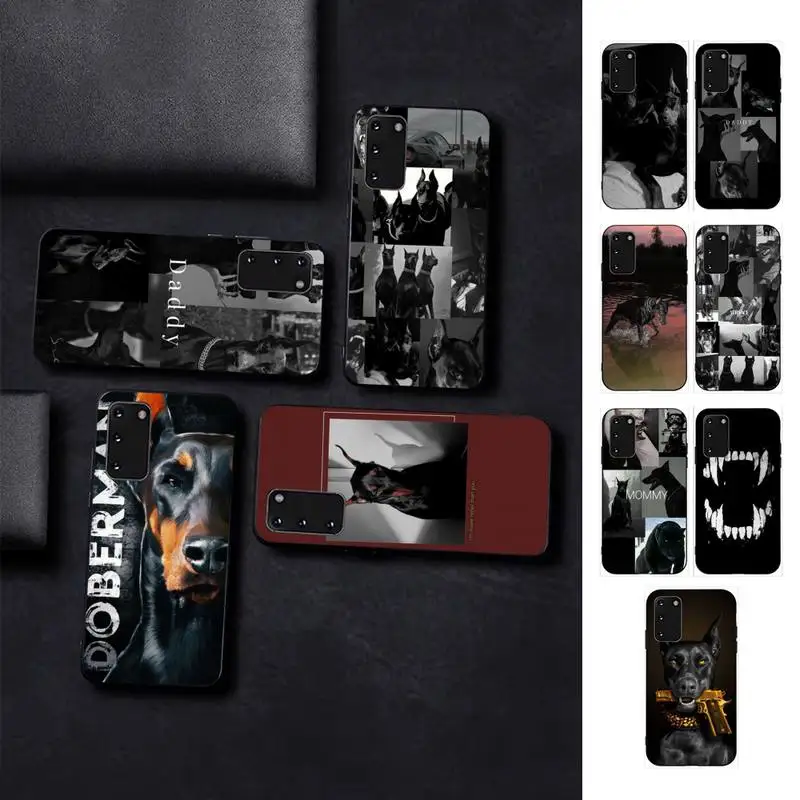 

Animal Dachshund Doberman dog Phone Case for Samsung S10 21 20 9 8 plus lite S20 UlTRA 7edge