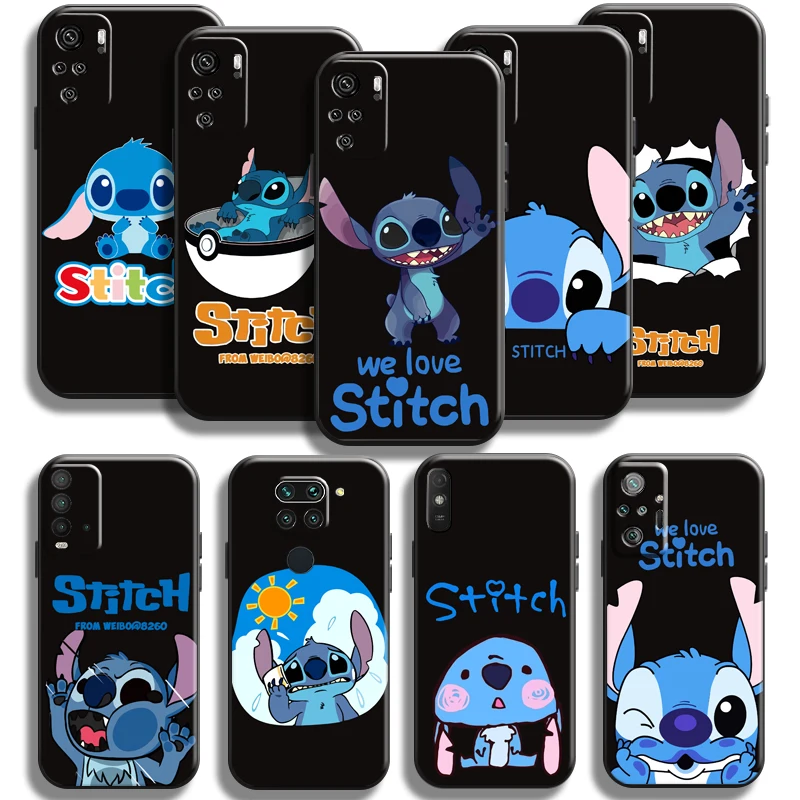 

Cartoon Cute Lilo Stitch Phone Case For Xiaomi Redmi Note 10 10S 10T 10 9T 9S 9 Pro Max 5G Redmi 10 9 9T 9A 9C Silicone Cover