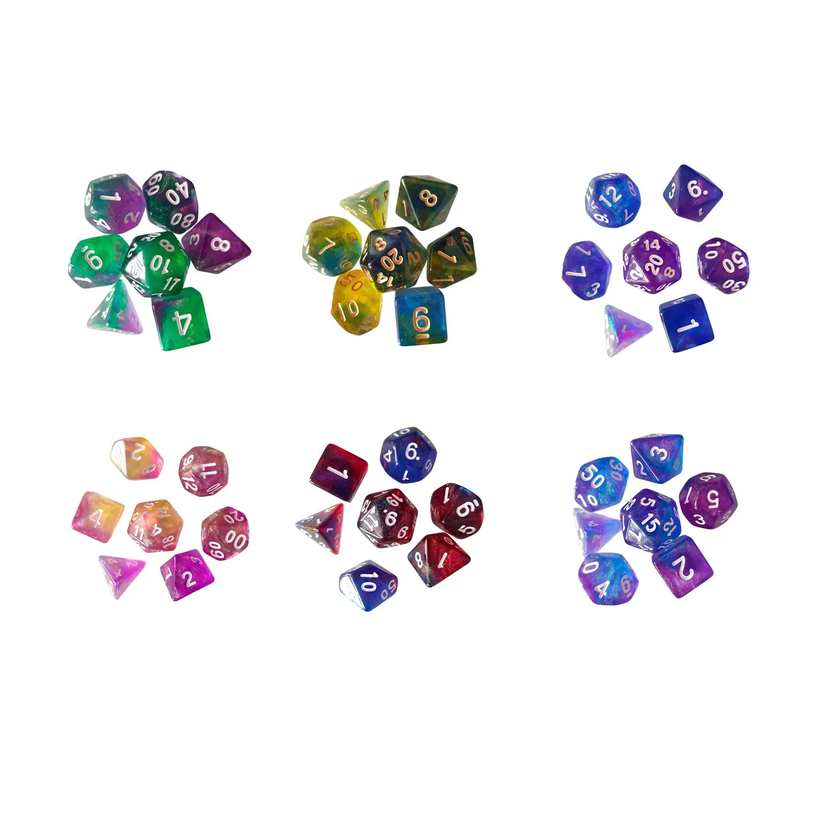 

7 Pieces Party Game Dices Entertainment Toys Party Favors Playing Dices
