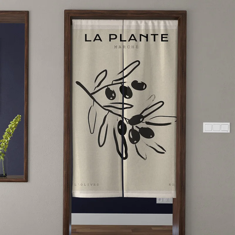 InsWind Интернет Популярная иллюстрация Дверная занавеска Скандинавское украшение