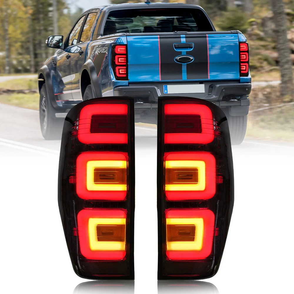 

Автомобильный задний фонарь для Ford RANGER 2012 - 2019 TLED ail светильник s в сборе, динамические последовательные Сигналы поворота DRL, тормозной фонарь...