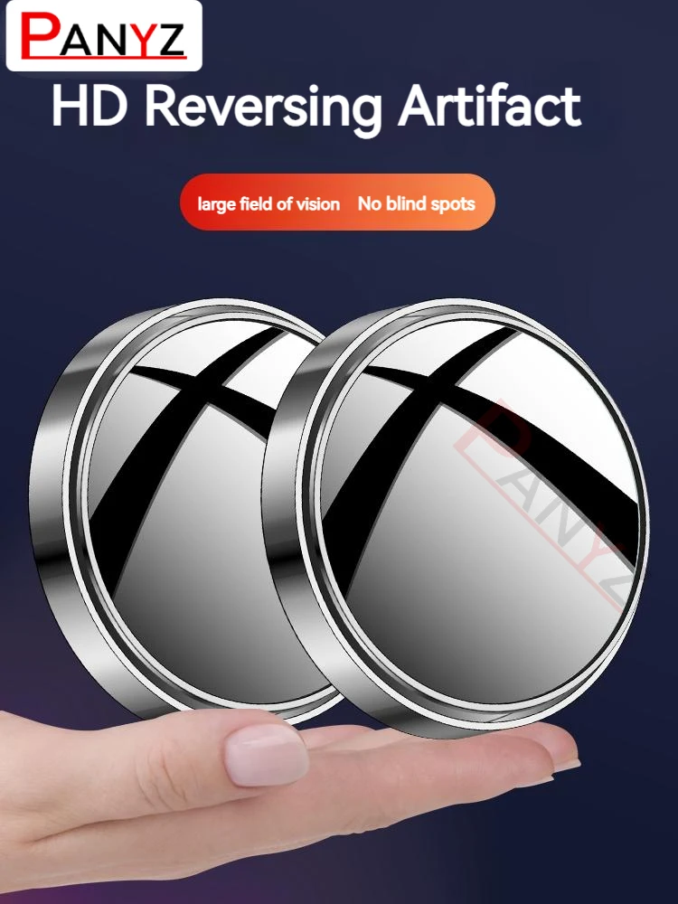 Derajat Sudut Lebar Dapat Disesuaikan Kaca Spion Mobil Fiskil Bulat Cermin Besar Visi Mundur Membantu Buta Titik