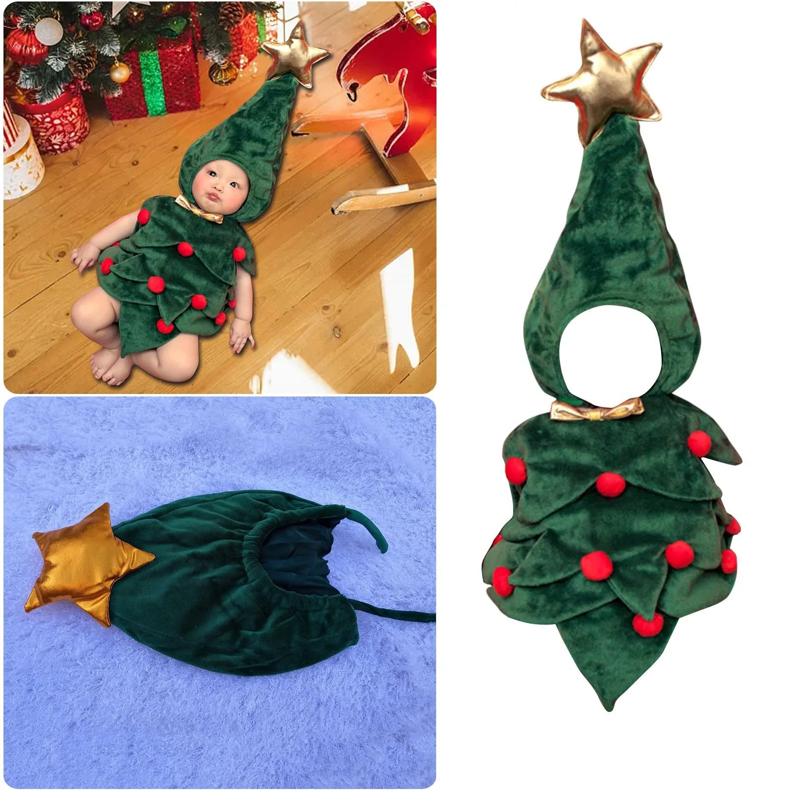 

Рождественское платье, Рождественская елка, детский тематический костюм для фотостудии, 100 дней, Детская фотоодежда, тематический костюм