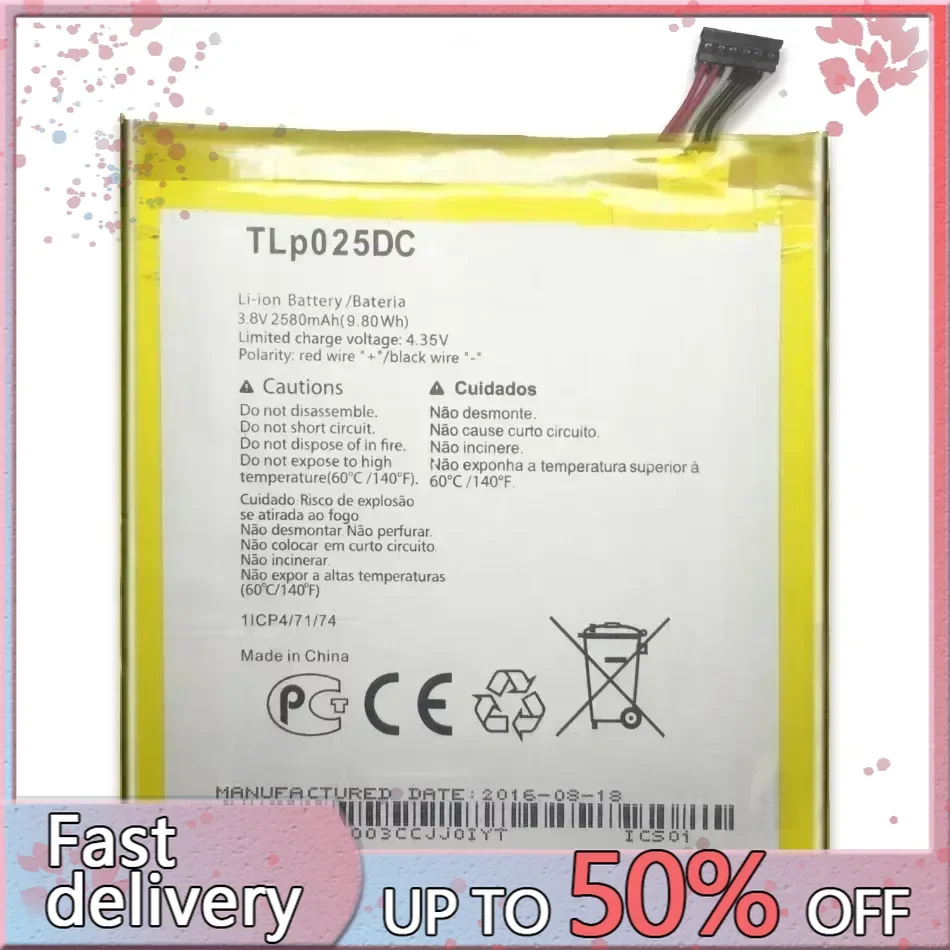 TLP025DC Tlp025d2 Аккумулятор для Alcatel Pixi 4 6 0 OT 9001A 9001X 9001D 8050D OT-8050 Литий-полимерные