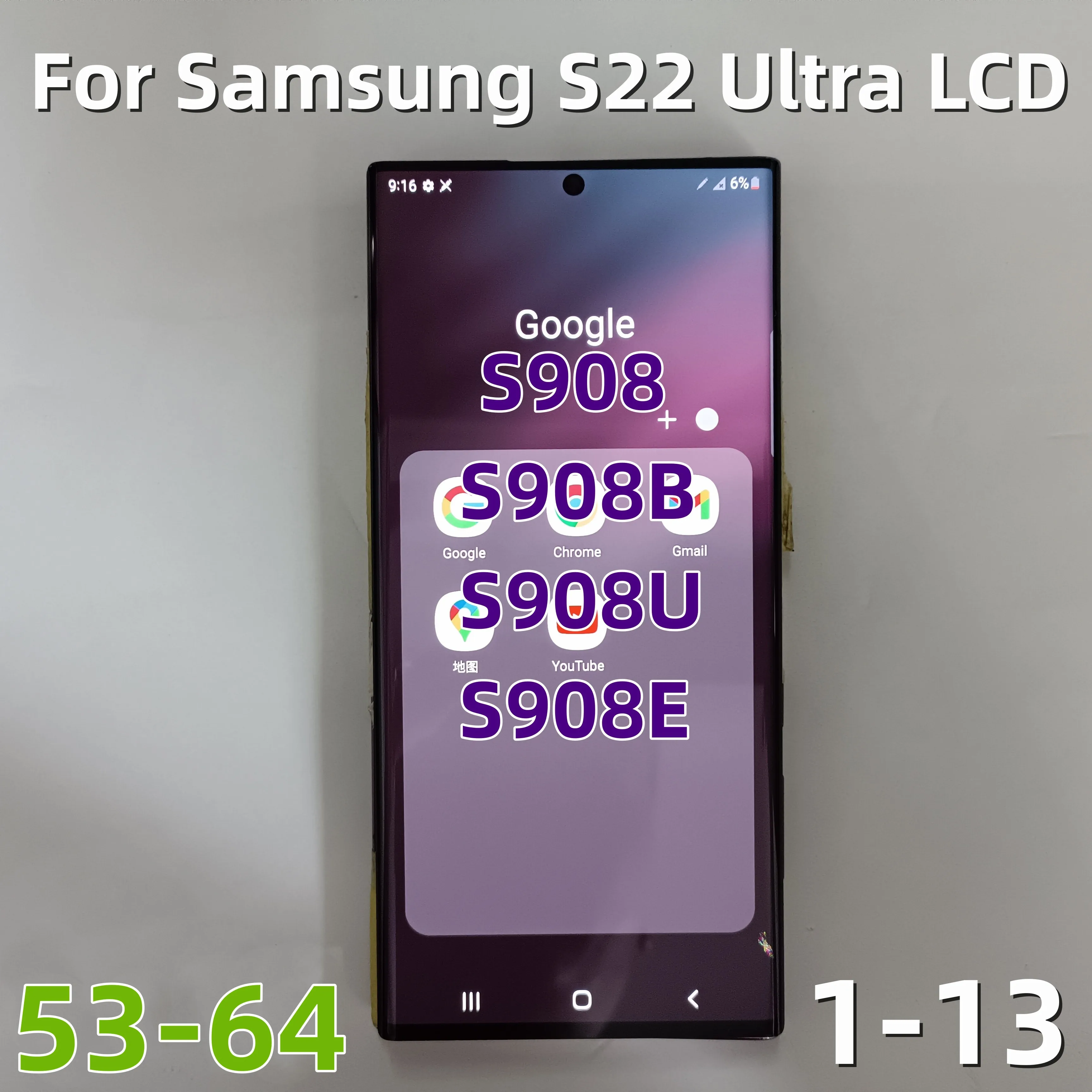 

100% Test Original Display For Samsung S22 Ultra LCD Touch Screen Digitizer For Samsung Galaxy S22 Ultra 5G LCD S908 S908B S908U