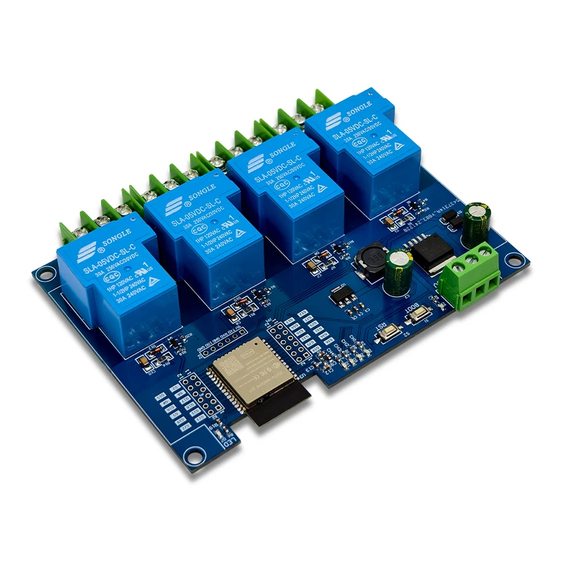 Фото Источник питания DC7-28/5 В ESP32 WIFI Bluetooth четырехсторонний релейный модуль 30 А плата разработки ESP32 №5