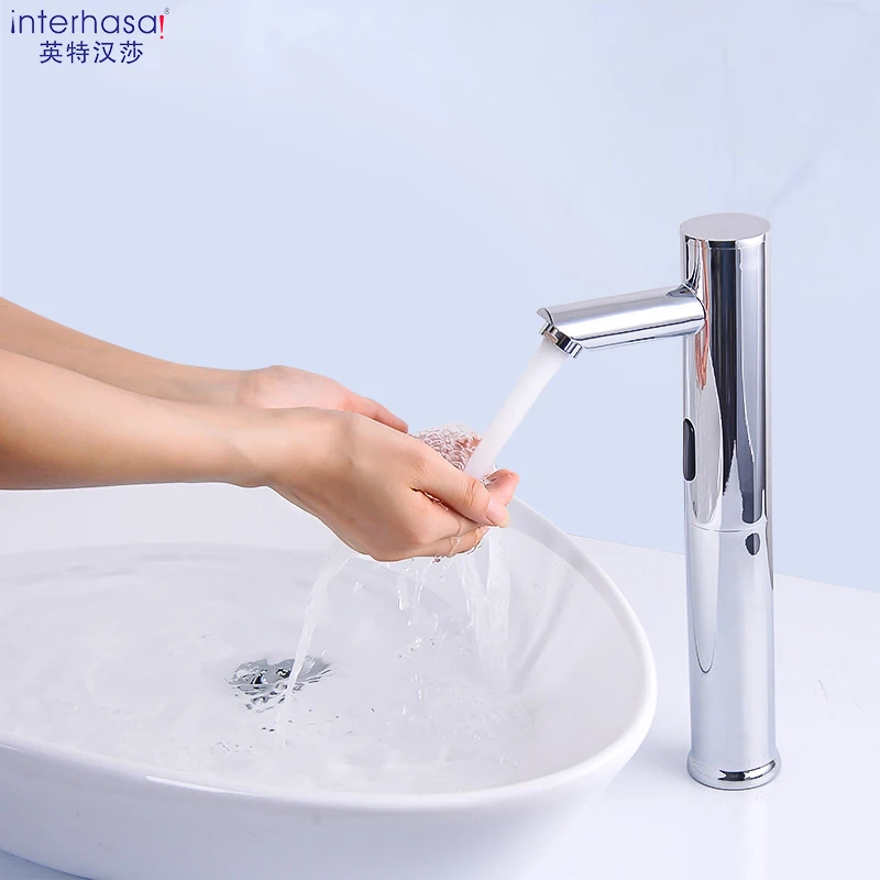 

interhasa! Automatic Bathroom Toilet Ware Cheap Brass Gappo Bag Tea Sensor Bath Infrared Induction Gourmet Kitchen Sink Faucet