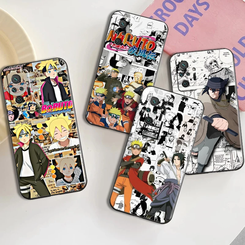 

Naruto Anime Phone Case For Xiaomi Redmi Note 9 7 7A 9T 9A 9C 9S 9 8 Pro 8T 8 2021 5G Carcasa Liquid Silicon Black Back Soft