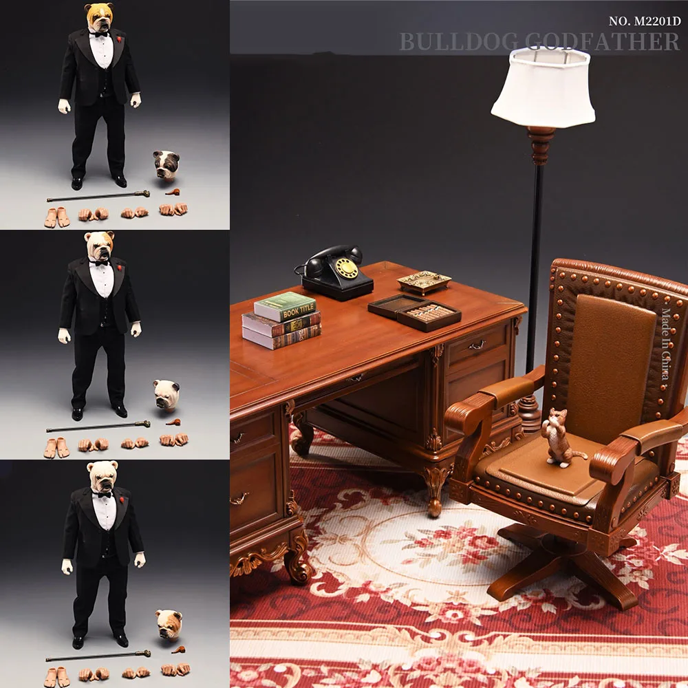 

Mostoys M2201 1/6 Scale Bulldog Godfather Hundreds of Animals Head Carving Body Clothes Accessory Full Set Action Figure Model