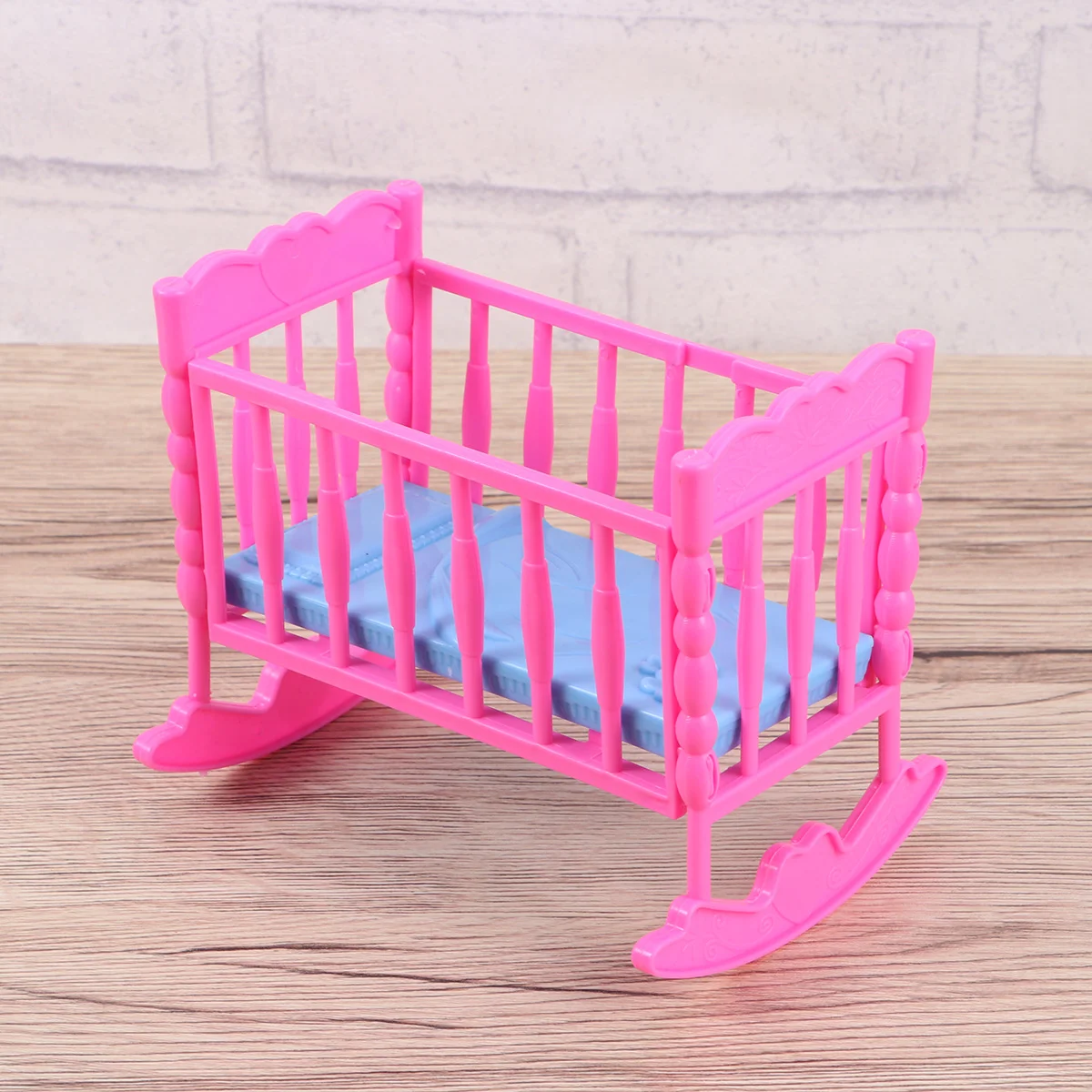 

Mini Sleeping Swinging Bed Children Simulation Home Pretend Play Toy Baby Crib (Random Color)