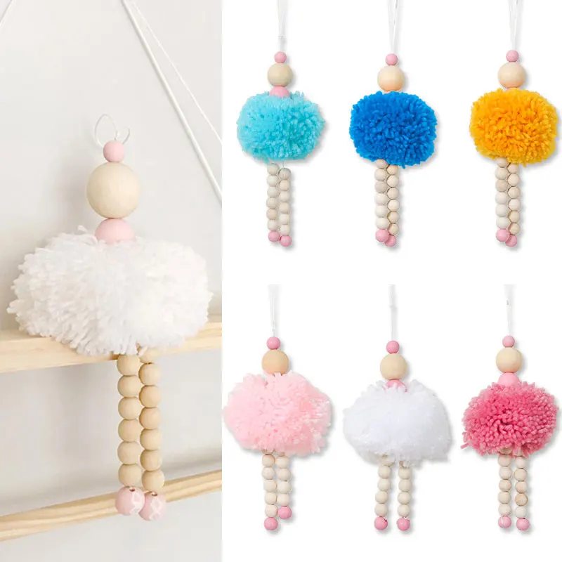

Fashion Tent Hair Ball Pendant Photography Props Hanging Ornaments Nordic Style Decorative Cute Multi-colored Home Decoration