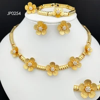 brazil gold color jewelry sets for women necklace earrings nigeria bride wedding fine jewelry