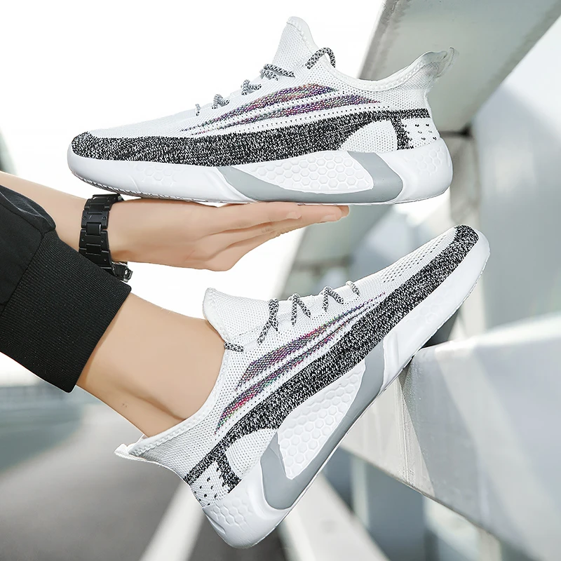 Big Size Sneakers Shoes for Men Lightweight Breathable Running Walking Male Footwear Soft Sole Lace-up Scarpe Uomo