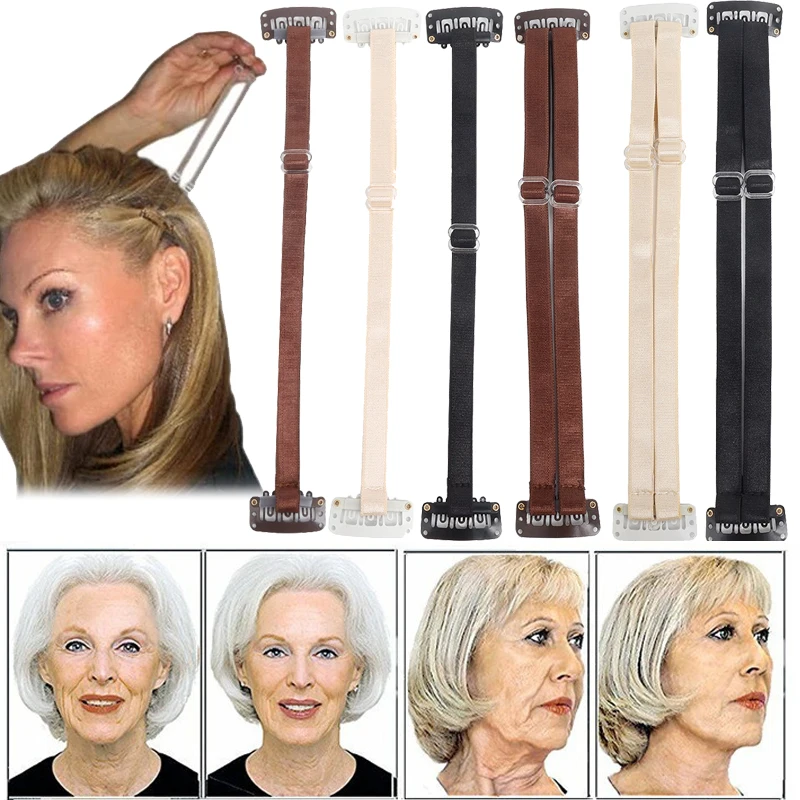 

Повязка для волос мгновенная для подтяжки лица, невидимая заколка для удаления морщин и морщин, многоразовая повязка для подтяжки лица и по...