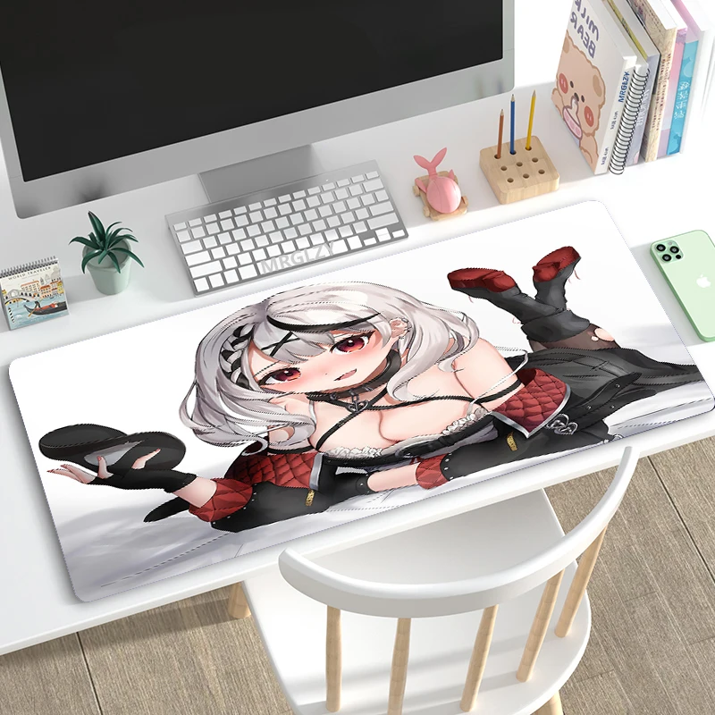 

Cute Anime Girl Mouse Pad Sakamata Chloe DeskMat Rubber Mouse Pad Large Keyboard Mousepad XXL Kawaii Sexy Room Decoration Carpet
