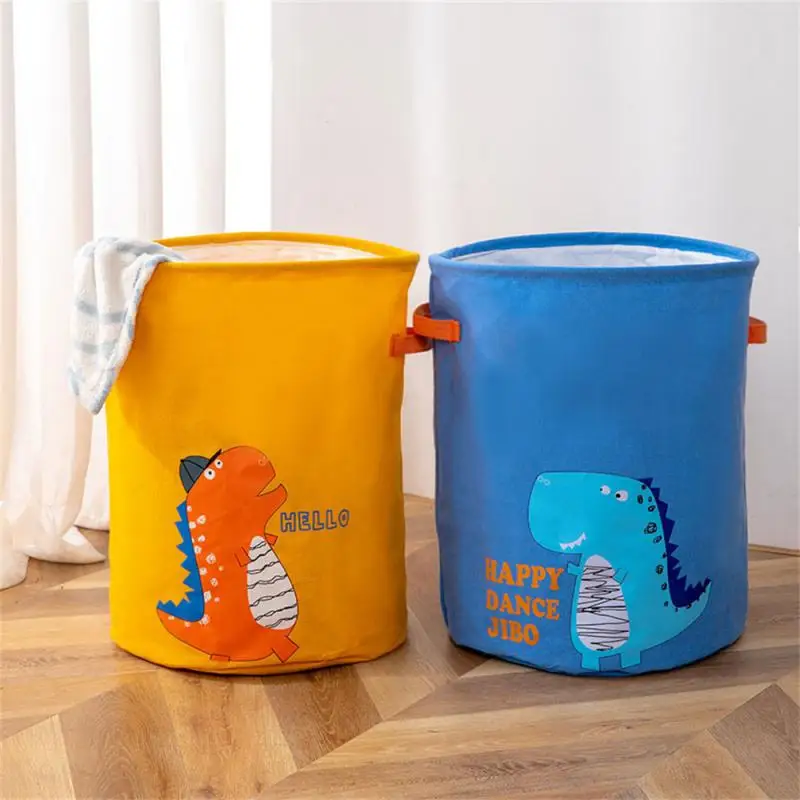 

Little Dinosaur Pattern Family Accessories Waterproof Foldable Dirty Clothes Basket For Wash Clothes Storage Basket Household