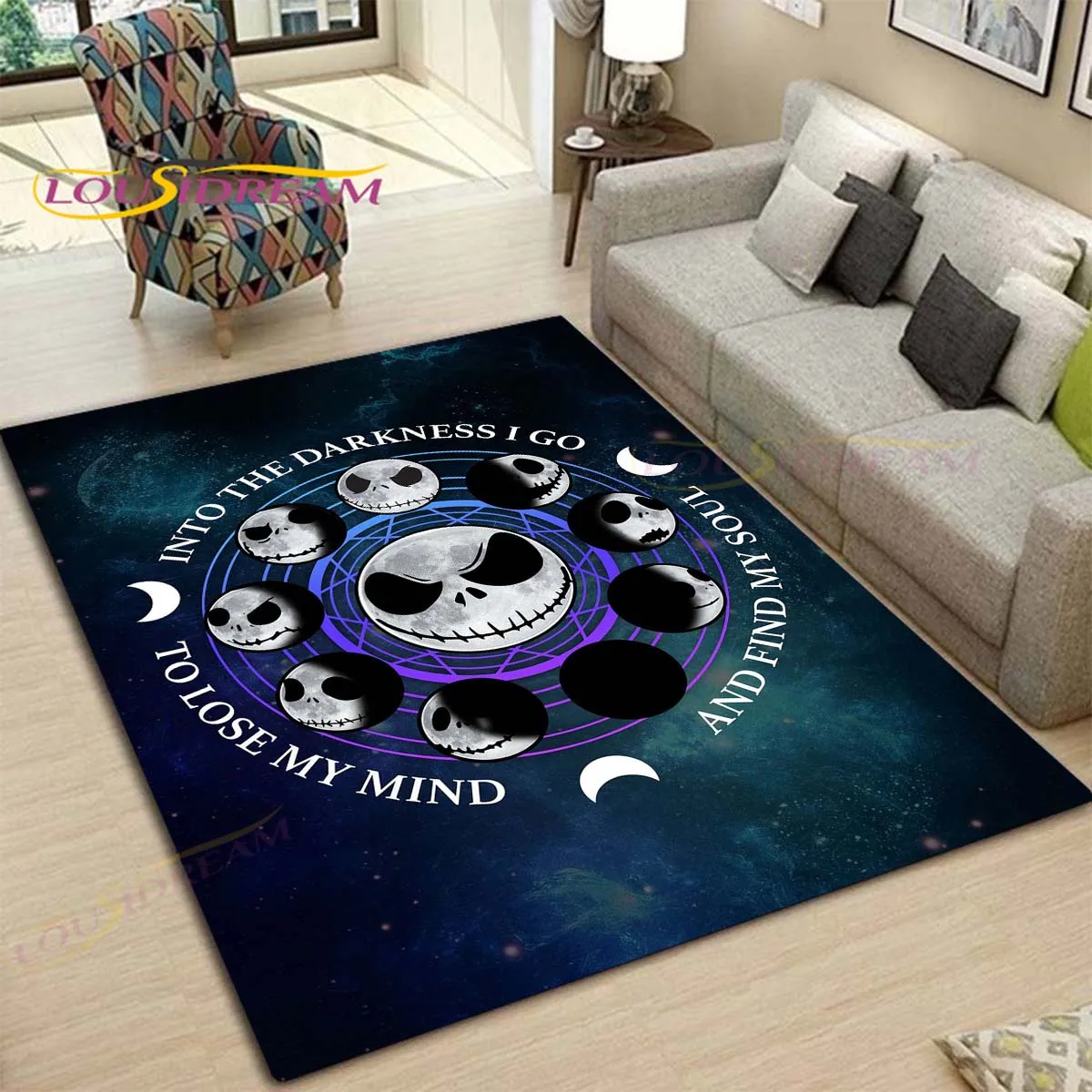 

Horror Series Nightmare Before Christmas Jack Pattern Area Rug Bedroom Sponge Bedside Mat Entrance Door Carpet Washable