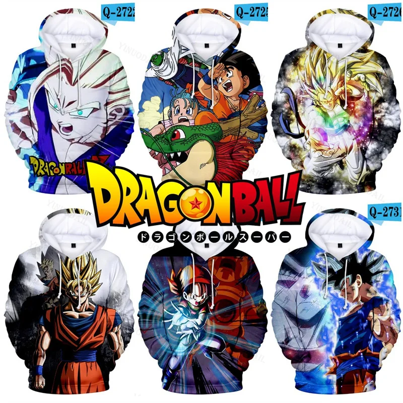 

Super Saiyan Dragon Ball Z Sweatshirts Hoodie Fleece Oversized Hooded Thin Vegeta Son Goku Jacket Men Personality Outerwear Coat