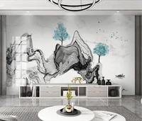 beibehang custom wallpaper mural new chinese style modern minimalist jazz white landscape marble background wall papel de parede